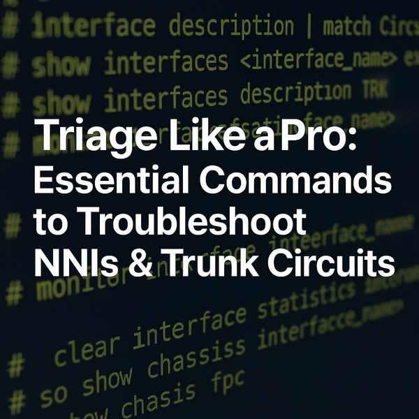 🧵 Triage Like a Pro: Essential Commands to Troubleshoot NNIs & Trunk Circuits